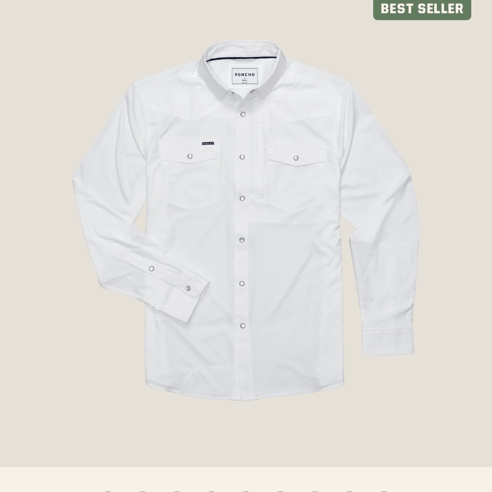 Poncho The Odessa Western in White